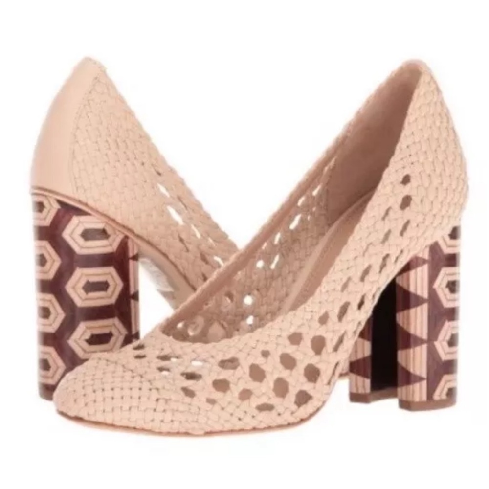 Tory Burch Beige Woven Heels